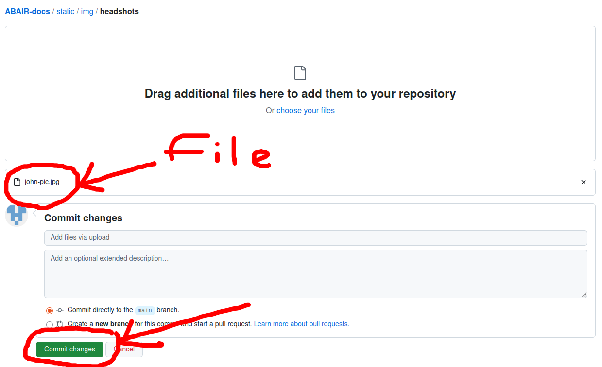 Commit Changes